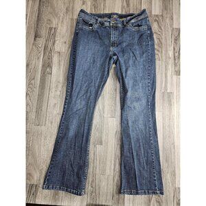 (3/$35) Lee Riders Jeans Womens 16 Blue Bootcut Mid Rise Denim Medium Wash